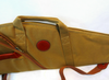 Leather and canvas Rifle slip wide top and fore end for a big scope and Bi Pod