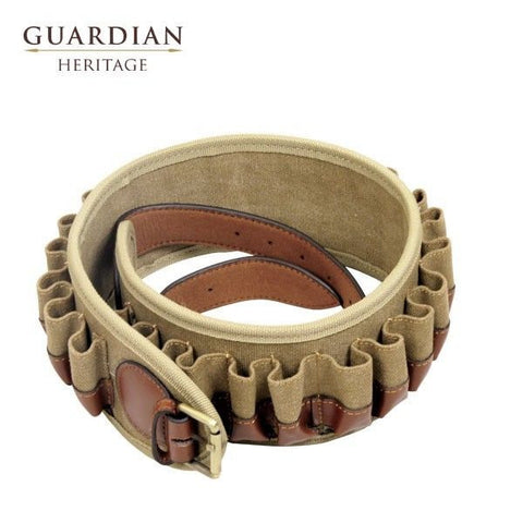 Guardian Heritage Leather & Canvas Cartridge Belt (12or20g) - Woodlands Enterprises Ltd