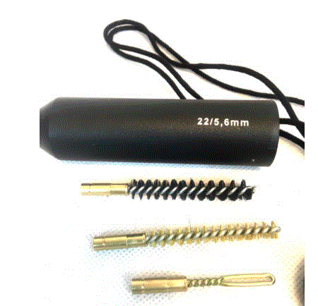 5 Piece Pull Through Bore Snake Rifle Barrel Cleaning Kit .223/5.6mm .243 .25-06 - Woodlands Enterprises Ltd