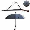 Big Canopy Gun Handle Novelty Umbrella Brolly shooting Golf sporting