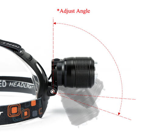 LED Headlight Torch T6 Headlamp Head Light Lamp Rechargeable USB Zoom GOLD