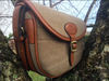 Bespoke Leather and Canvas Cartridge Bag Sandstone