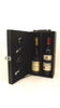 Stylish 5 piece Wine Case Gift Box Carrier Holder - 2 bottle Travel Bar Black